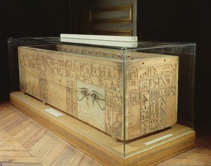 Sarcophagus of Nakhti, chancellor during the reign of Sesostris I (c.1956-c.1911 BC) from Assiut, Middle Kingdom
