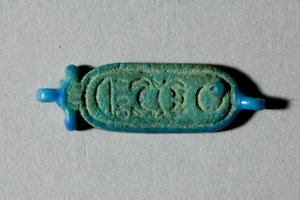 Bead with the Cartouche of Tutankhamun, New Kingdom, Reign of Tutankhamun, 1336-27 BC