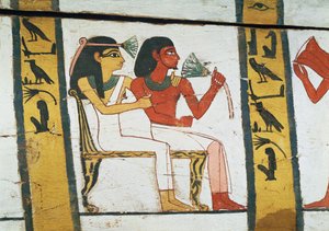 Detail of the Decoration of a Sarcophagus of The Lady of Madja, New Kingdom, c.1450 BC