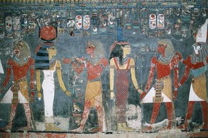 Egypt, Luxor, Valley of the Kings, Tomb of Horemheb by Egyptian 18th Dynasty