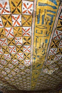 Egyptian Antiquity: Ceiling Decorated with Geometric Motifs, Tomb of Roy (TT255) by Egyptian 18th Dynasty