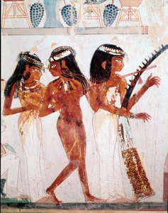 Egyptian antiquity: musicians. Tomb of Nakht, 18th dynasty, 1410 BC