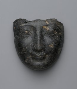 Face from a sarcophagus cover, purchased in Luxor, New Kingdom