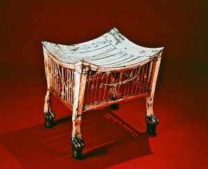 Footstool used by the child-king at the beginning of his reign, from the Tomb of Tutankhamun, New Kingdom