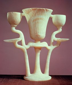 Lamp in the form of three lotus flowers, from the tomb of Tutankhamun