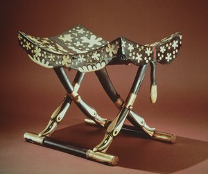 Model folding stool, from the Tomb of Tutankhamun, New Kingdom