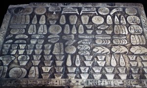 Offerings table, Egyptian civilization, New Kingdom, Dynasty XVIII (detail)