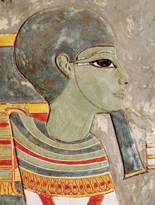Painted Relief of God Ptah in the Valley of the Kings, from the Tomb of Horemheb