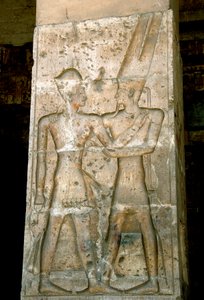 Low Relief on Column of the Temple of Sethi I by Egyptian 19th Dynasty