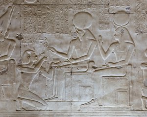 Bas-relief, Temple of Seti I, Abydos, Egypt
