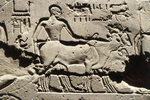 Courtyard of Ramses II, Luxor Temple, New Kingdom, Dynasty XIX by Egyptian 19th Dynasty