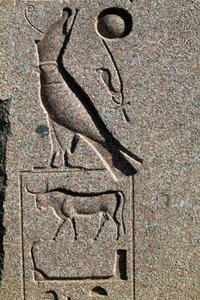 Hieroglyph with name of Horus, Great Temple of Amun, Tanis, Egypt, New Kingdom, Dynasty XIX