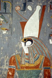 Horus Wearing Double Crown, Tomb of Horemheb, Valley of Kings, Luxor, Ancient Thebes (photo)