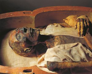 Mummy of Ramses II (detail) by Egyptian 19th Dynasty