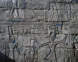 Queen Hatshepsut Before God Amun (detail) by Egyptian 19th Dynasty