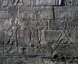 Queen Hatshepsut before God Amun (detail)