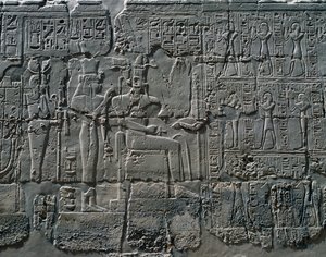 Scenes of Offerings to Gods, Relief, Interior Walls of Great Hypostyle Hall, Karnak Temple Complex