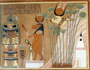 Thoueris and Hathor in the papyrus. College is similar to the papyrus of Ani, from Thebes