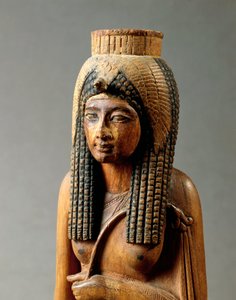Wooden Statue of Ahmes Nefertari, Wife of Amenhotep I (detail) by Egyptian 19th Dynasty