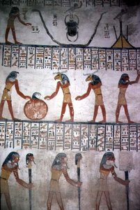 Mural from Chamber I in the Tomb of Ramesses VI, New Kingdom (c.1145-1137 BC)