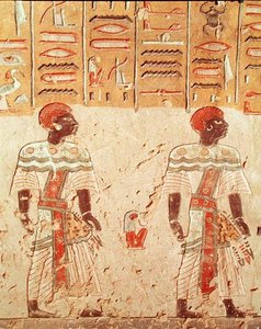 Nubians, from the Tomb of Ramesses III (c.1184-1153 BC) New Kingdom by Egyptian 20th Dynasty