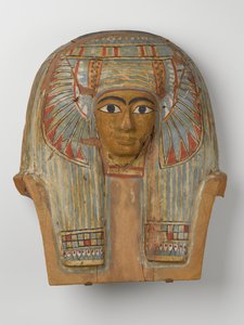 Face from a Wooden Coffin Lid by Egyptian 22nd Dynasty