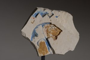 Fragment with a lion-headed hieroglyph, Late Period