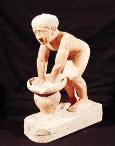 Model of a man making beer, from Saqqara, Old Kingdom