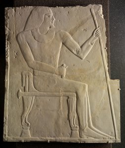 Relief of Nyankhnesut Seated, from Saqqara, c.2311-2281 BC by Egyptian 6th Dynasty