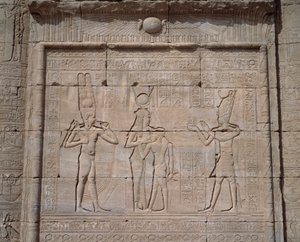 View of the Low Reliefs of the Temple of the Goddess Hathor in Denderah