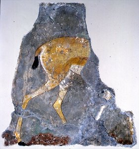 Fragment of a painting of a gazelle