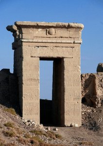 Egyptian antiquity: View of the Arch of the North Gate, Temple of Hathor, Denderah, Egypt by Egyptian Ptolemaic Period