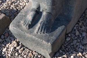 Base of the Statue of the Goddess Hathor, Temple of Hathor, Denderah, Egypt