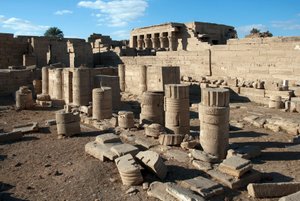 Columns of the Temple Dedicated to Hathor, Denderah, Egypt