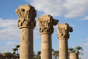 View of the Columns of the Kiosk in Front of the Entrance of the Temple Dedicated to the Goddess Hathor