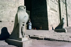 Entrance to the Temple of Horus by Egyptian Ptolemaic Period