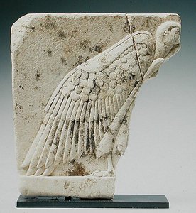 Relief depicting a vulture by Egyptian Ptolemaic Period