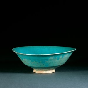 Fatimid Turquoise Glazed Bowl by Egyptian School