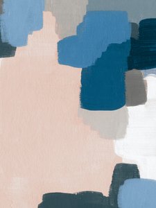 Blush Blue Abstract Blocks