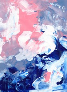Dreamy Blue Pink Abstract