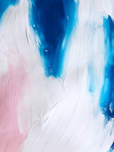 Fluid Blue Pink Abstract by Ejaaz Haniff