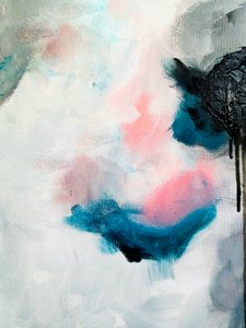 Fluid Pink Teal Abstract
