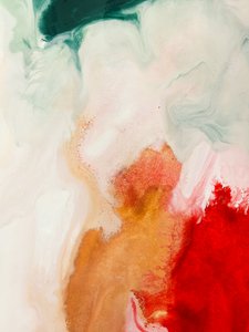 Liquid Gold Red Abstract