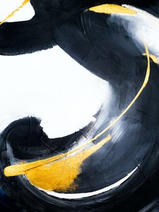 Modern Gold Swirl Abstract