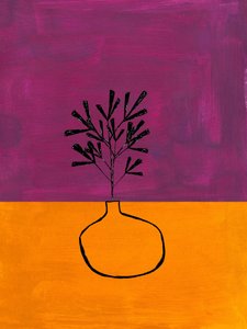 Purple Orange Plant Vase