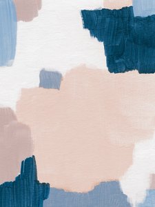 Soft Blush Blue Abstract