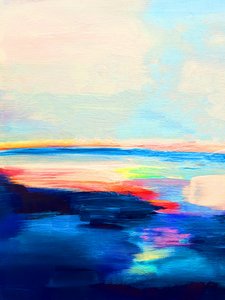 Vibrant Ocean Horizon by Ejaaz Haniff