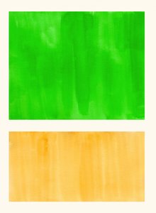 Vivid Green Orange Abstract by Ejaaz Haniff