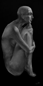 Contemplative Nude Figure