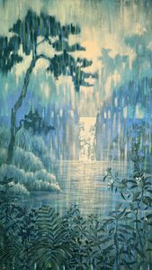 Rainy Moonlight Forest